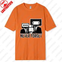 Never Forget Cassette Tape VHS Vintage 80s 90s Movie Unisex Cotton Tshirts Music Lover Gifts Nostalgia Unisex Oneck Printed Tops 4XL