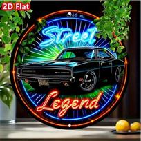 DORA Tin Sign Iron Wall Art Metal Sign Neon Street Legend Hidden Hook Decor for Bar Party 20x20cm(8x8inch)