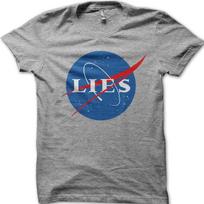 NASA Lies FLAT EARTH printed t-shirt 9046 S įvairiaspalvis