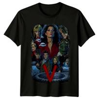 V (1984 m) Filmo plakato įkvėpti marškinėliai Retro 80-ųjų T-shirt S