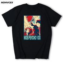 Mob Psycho 100 T Shirt Men Cotton Manga Short Sleeved Shigeo Kageyama Anime Tee Clothing S