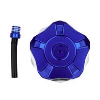 Fuel Tank Cap Electric Dirt Bike Gas Cap Air Vent For YZ WR KX KLX RMZ 85 125 250 450 Motocross Aluminum Protection Motorcycle mėlyna