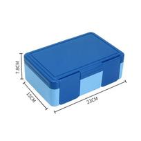 Bento Lunch Box With Utensils Microwaveable 2 Layer Food Storage Container Leakproof For Students Workers blue