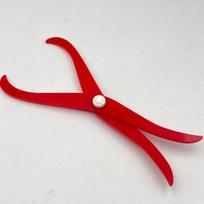 Bent Leg Caliper Plastic Caliper Clay Sculpture Ceramic Measuring Pottery Tool for Carving,Shaping, Clay Sculpture, Modeling raudona