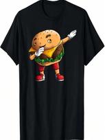Cool Dabbing Burger Funny Street Dancer Hamburger Lover Gift T-Shirt S įvairiaspalvis