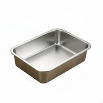 Rectangular Metal Container with Lid Easy to Clean Catering Tray Reusable Kitchenware for