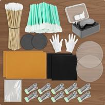 320 Pieces Collector Card Maintenance Kit Dust Swabs Trading Cleaning LED Loupe for
