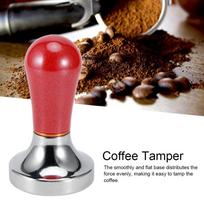 57mm Powder Pressed Hammer Flat Espresso Tamper Coffee Tools Coffee Machine Accessory  Coffee Bar raudona