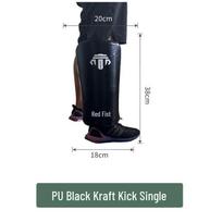 Red Fist Lightweight Muay Thai Kick Pad: Thick, Professional Combat Foot Pad & Shin Guard