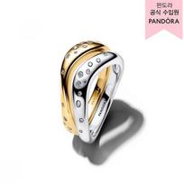 Pandora Shaped Two Tone Stacking Ring 164674c01 48