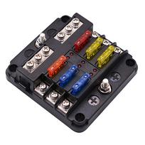 Distribution Blade 6 Way 12-24V Fuse Box Fuse Holder Box Block Panel Fuses Auto Replacement Parts juoda