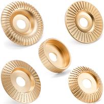 Woodworking Rotary Tool Burr Set with Multiple Grinding and Polishing Discs for Shaping Carving and Surface Preparation on Wood and Other Materials One Size