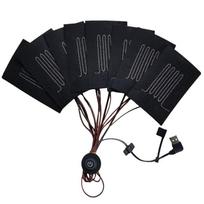 1Pcs Heating Warmer Pad For Vest Jacket 8 In 1 Usb Clothes Heater Pad With 3 Gear Adjustable Temperature Electric Heating Sheet Onesize