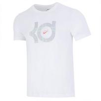 Nike Dri-FIT KD Logo Geometry Pattern Printing Solid Color Short Sleeve White Men's DQ1876-100 XL