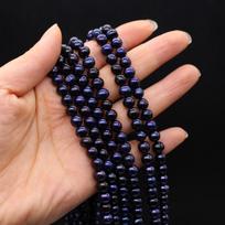 AA Freshwater Pearl Black Round Pearl 7-8mm For Jewelry Making DIY Bracelet Earrings Necklace Accessory 7-8mm juoda