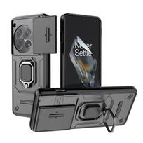 Magnetinio laikiklio žiedo šarvai telefono dėklas, skirtas Oneplus 11 11R 12 One Plus Ace 2 Nord CE 3 CE3 Lite N30 fotoaparato apsauga galinis dangtelis For Oneplus 11 juoda