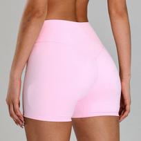 Summer fashion new style nude quick-drying breathable high-waist abdomen fitness sports shorts S