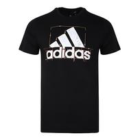 Adidas Boss Round Neck Letter Pullover Short Sleeve T-Shirt Men Tops Black DI0292 M