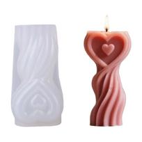 Silicone Molds 3D Heart Candle Molds Epoxy Resin Molds Lovely Castings Molds Plasters Molds for Home Decoration