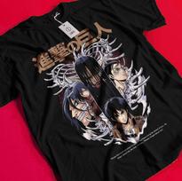 Attack on Titan Marškinėliai Eren Yeager Anime Mikasa AOT Manga Grafiniai Unisex Marškinėliai BB047 3XL