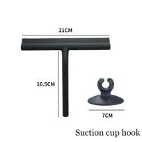 Glass Silicone Wiper Shower Screen Squeegee with Stainless Steel Core Silicone Hook 21/28CM for Shower Doors, Windows