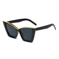 Lovely Mirror Cat Eye Sunglasses Women Men Square Casual Big Frame Designer Brand Style Glasses Female Male Oculos Glasses De Sol Other