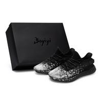 Adidas Originals Yeezy Boost 350 V2 811 Manufacturing, Dark Ink White Bloom, Special Shoe Box Low top Casual Shoes HQ4540(Team80-S-BOX) 44