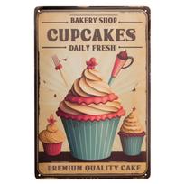 High Definition Tin Sign Vintage Dessert Bakery Retro Metal Wall Art Decor Set for Kitchen Cafe Restaurant Home Bar Man Cave 20x30cm（7.8x11.8inch）