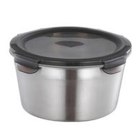 400ml/600ml/1100ml/2100ml Lunch Bowl Double Layer Smooth Surface Sealed Lid Anti-Rust Stainless Steel Classic Bowl for Office 10cm