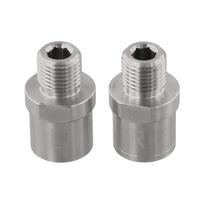 Stainless Steel Bicycle Pedal Adapter Set with Increased Distance Feature