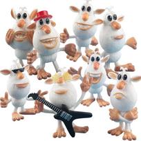 8pcs/lot Russia Cartoon 6cm White Pig Kit Action Figure PVC Model Doll Decoration šviesiai žalios spalvos
