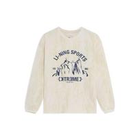 Li-Ning Alphabet Printing Loose Sports Round Neck 'Creamy White' Men's AHSS147-1 L
