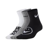 (GS) Nike Lightweight Socks 'Black White Grey' Kids' CU8129-902 S
