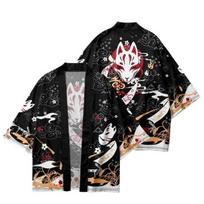 Traditional Asian Clothes Fox Kimono Men Women Cardigan for A Japanese-inspired Look S juoda