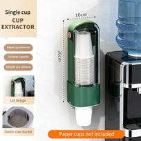 Wall Mount Disposable Cup Dispenser No Drill Required for Bathroom Kitchen Office with Large Capacity Holder Single žalia