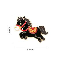 Horse Zodiac Jewelry 2026, Enamel Pony Brooch for Men/Women, Gift Items, Backpack Ornament, Coat Accessories