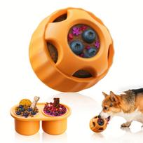 Frozen Treat Dispensing Dog Puzzle Toy, Interactive Slow Feeder for Puppy Small Medium Dog oranžinė