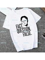 The Office Dunder Mifflin Dwight Tv Show Scranton Harajuku Style Wounisex's T-Shirts Top Casual Fashion Tops Female Tees S įvairiaspalvis