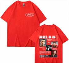 Rapper RELS B Skinny Flakk 2025 Tour Cover Tshirts Unisex Women Summer Pop Music Hip Hop Tshirt Casual High Quality Loose T Shirt S