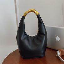 Commute Hand-held Tote Bag, Metal Bucket Bag, Simple and Versatile Crossbody Bag juoda