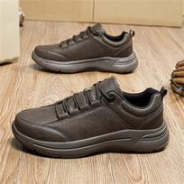 Hand Stitching Genuine Leather Men Ankle Boots Comfortable Cool Casual Autumn Leather Shoes for Outdoor Walking Daily Wear Male 39 chaki