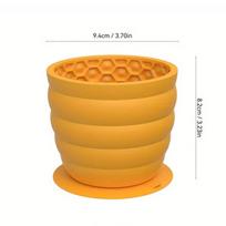 Silicone Slow Feeder Dog Bowl Cup - Anti-Slip Distraction Design for Small to Medium Breeds - Promotes Healthy Digestion