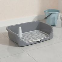 Dog Potty Tray with Grid Easy to Clean Indoor Toilet Keeps Paws Dry Puppy Training Pad Holder