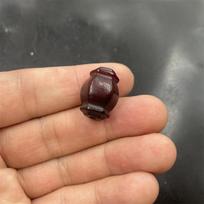 Ten Thousand Jade Retro Distressed Agate Three-Dimensional Gourd Ping'an Kou Tube Beads