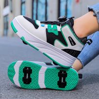 Kids' Hidden Wheel Roller Skate Shoes for Boys and Girls, Four-Wheel Sports Sneakers 41