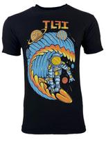 TLFI Unisex T-Shirt Astronaut Surfer Regular Fit Crew neck S