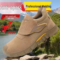 Men's 3537 Work Safety Shoes: Lightweight, Anti-Scald, Anti-Smash, Anti-Puncture for Construction & Welding Sites 42