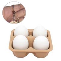 Egg Keycap Press Keychain 3D Printed Sensory Clicker Toys Press Keyboard Keyring  Office Desk 4 Eggs