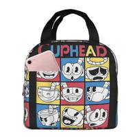 Cuphead Design Insulated Lunch Bag for Women Children Leakproof Food Boxes Thermal Lunch Box Tote One Size