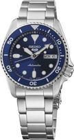 SEIKO 5 Sports Automatic Stainless Steel Case and Luminous Hands Stylish Silver Men's Watch, - Watch, Navy.